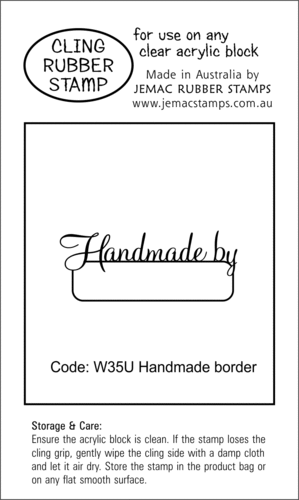CW35U Handmade border - Cling Stamp