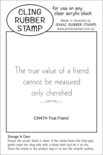 CW47H True Friend - Cling Stamp