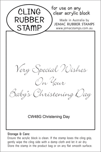 CW48G Christening Day - Cling Stamp