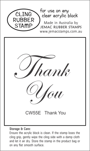 CW55E Thank You 4 - Cling Stamp
