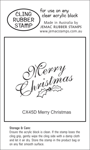 CX45D Merry Xmas 7 - Cling Stamp