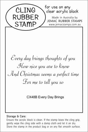 CX48B Every Day Brings - Cling Stamp