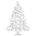 X811A Swirl Christmas Tree - Wood Mounted Stamp