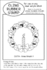 CX77A Xmas Wreath 1 - Cling Stamp