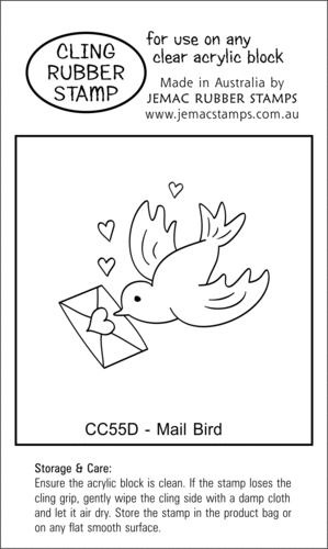 CC55D Mail Bird - Cling Stamp