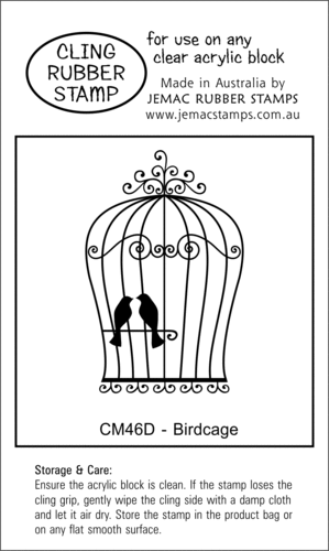 CM46D Birdcage - Cling Stamp