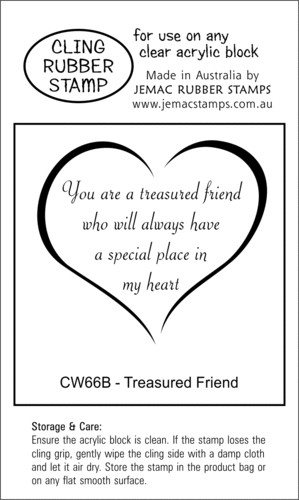 CW66B Treasured Friend - Cling Stamp