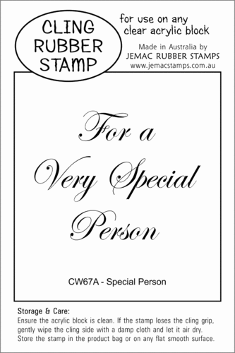 CW67A Special Person - Cling Stamp