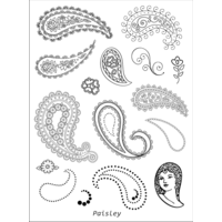 Cling Rubber Stamp Sheet - Paisley