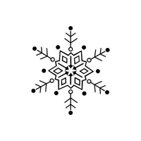 X33i Snowflake 6 - Wood Mounted Stamp