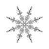 X33G Snowflake 4 - Wood Mounted Stamp
