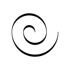 D22A Spiral Small - Wood Mounted Stamp
