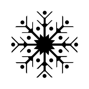 D33F Snowflake 1 - Wood Mounted Stamp