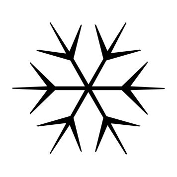 D33H Snowflake 3 - Wood Mounted Stamp