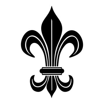 D33K Fleur-de-lis Solid - Wood Mounted Stamp