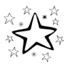 D44C Star Cluster - Wood Mounted Stamp