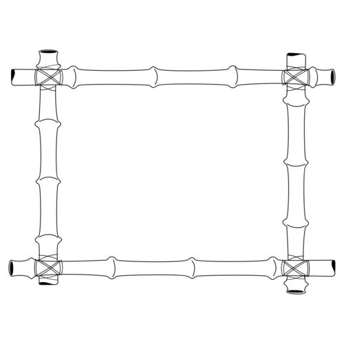 D810C Bamboo Frame - Wood Mounted Stamp