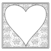 D88C Heart Frame - Wood Mounted Stamp