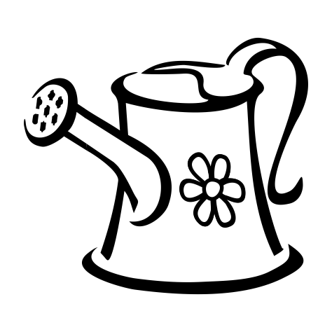 G44i Watering Can - Wood Mounted Stamp