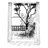 G810A Garden View - Wood Mounted Stamp