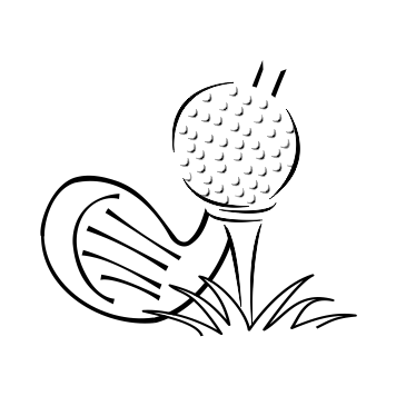 R33A Golf Tee - Wood Mounted Stamp