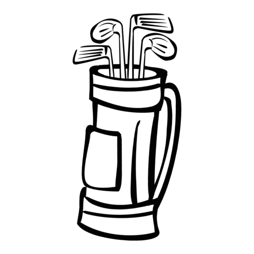 R47B Golf Bag - Wood Mounted Stamp