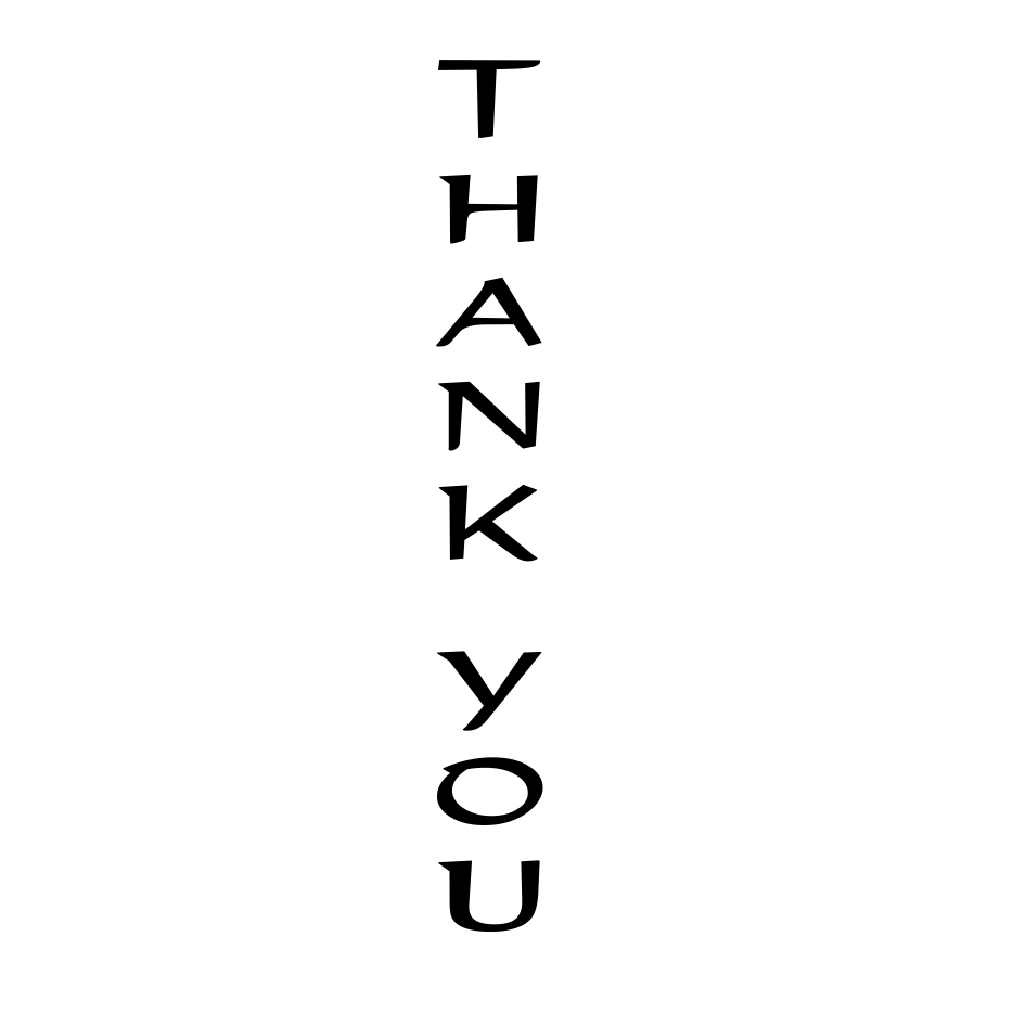 W28i Vertical Thank You - Wood Mounted Stamp