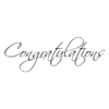 W37G Congratulations Script - Wood Mounted Stamp