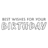 W39C Birthday Wishes - Wood Mounted Stamp