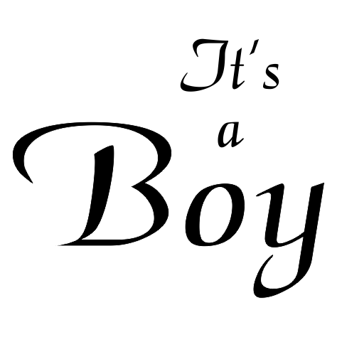 W44C It's a Boy 2 - Wood Mounted Stamp