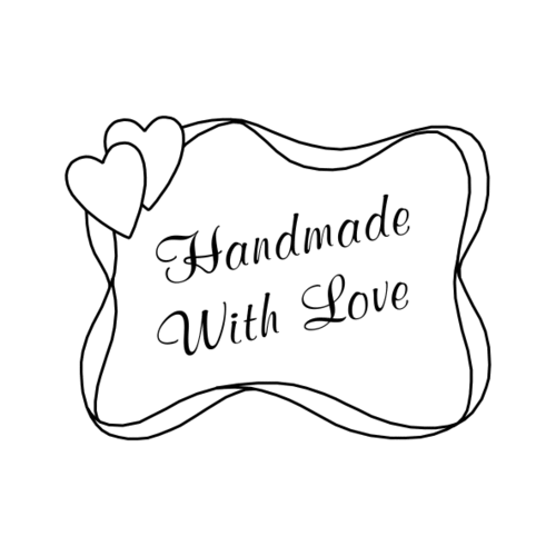 W45A Handmade With Love - Wood Mounted Stamp