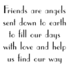 W55C Friends are Angels - Wood Mounted Stamp