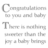 W66C Baby Congratulations - Wood Mounted Stamp