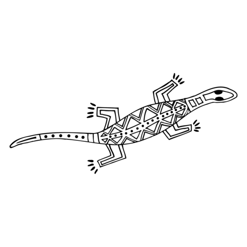 Z411A Lizard - Wood Mounted Stamp