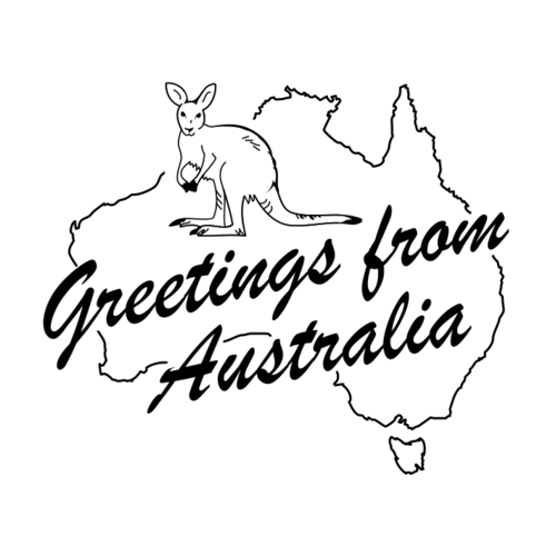 Z56C Greetings from Australia - Wood Mounted Stamp