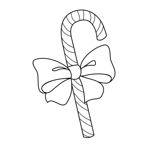 X46B Candy Cane - Wood Mounted Stamp