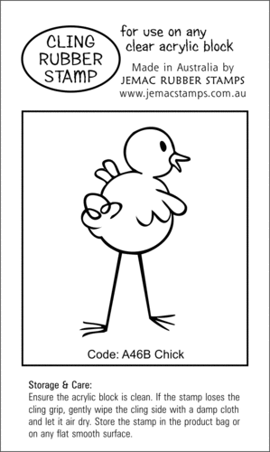 CA46B Chick - Cling Stamp