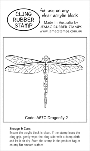 CA57C Dragonfly 2 - Cling Stamp