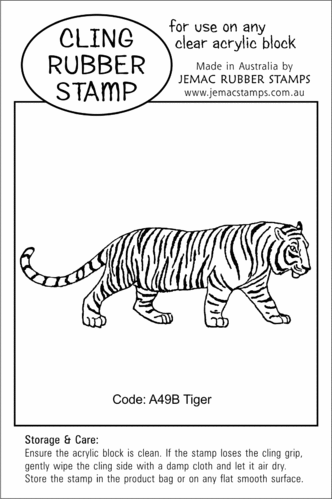 CA49B Tiger - Cling Stamp