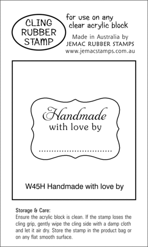 CW45H Handmade with love by - Cling Stamp