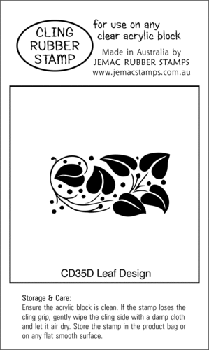CD35D Leaf Design - Cling Stamp