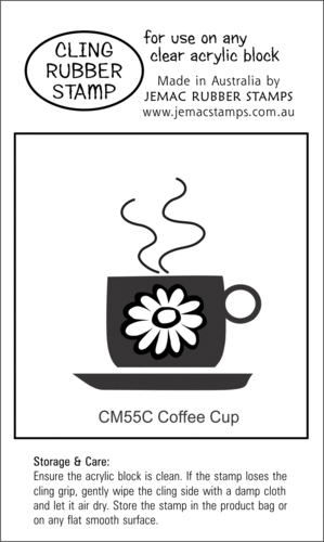 CM55C Coffee Cup - Cling Stamp