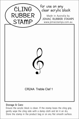 CR24A Treble Clef 1 - Cling Stamp