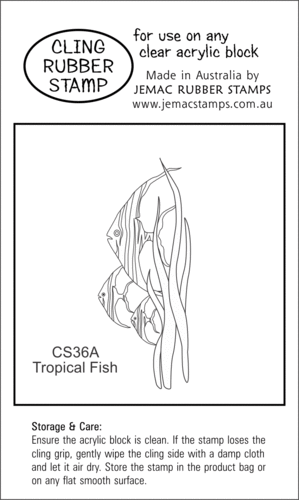 CS36A Tropical Fish - Cling Stamp