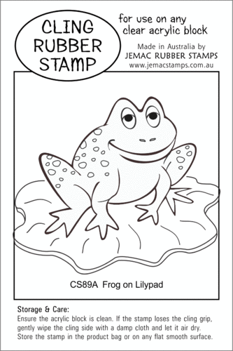 CS89A Frog on Lilypad - Cling Stamp