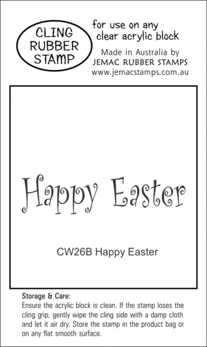 CW26B Happy Easter 1 - Cling Stamp