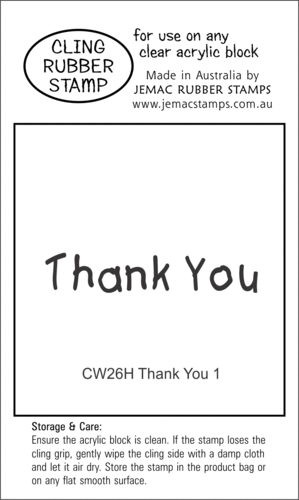 CW26H Thank You 1 - Cling Stamp