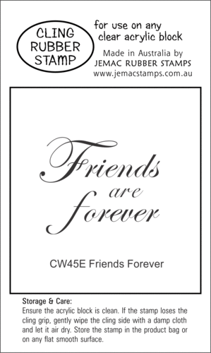 CW45E Friends Forever - Cling Stamp