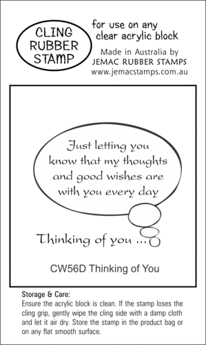 CW56D Thinking of You 2 - Cling Stamp