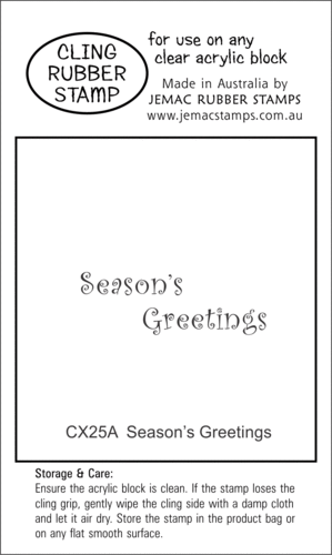 CX25A Season's Greetings 1 - Cling Stamp
